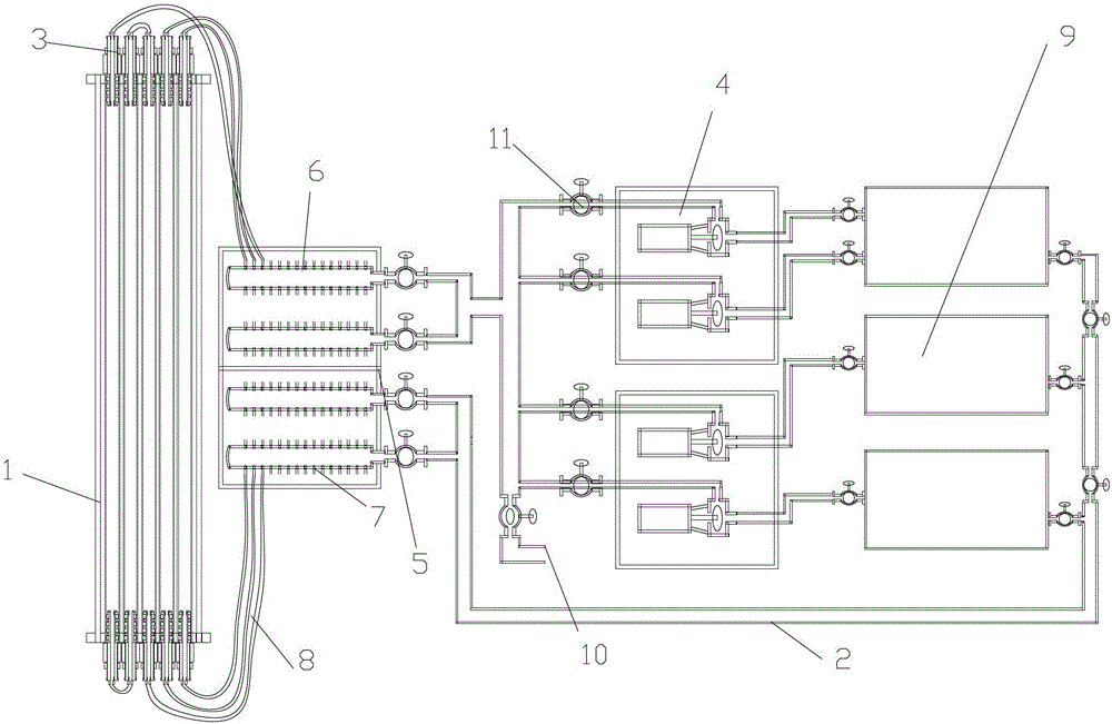 Quick cleaning equipment and cleaning method for large heat exchanger