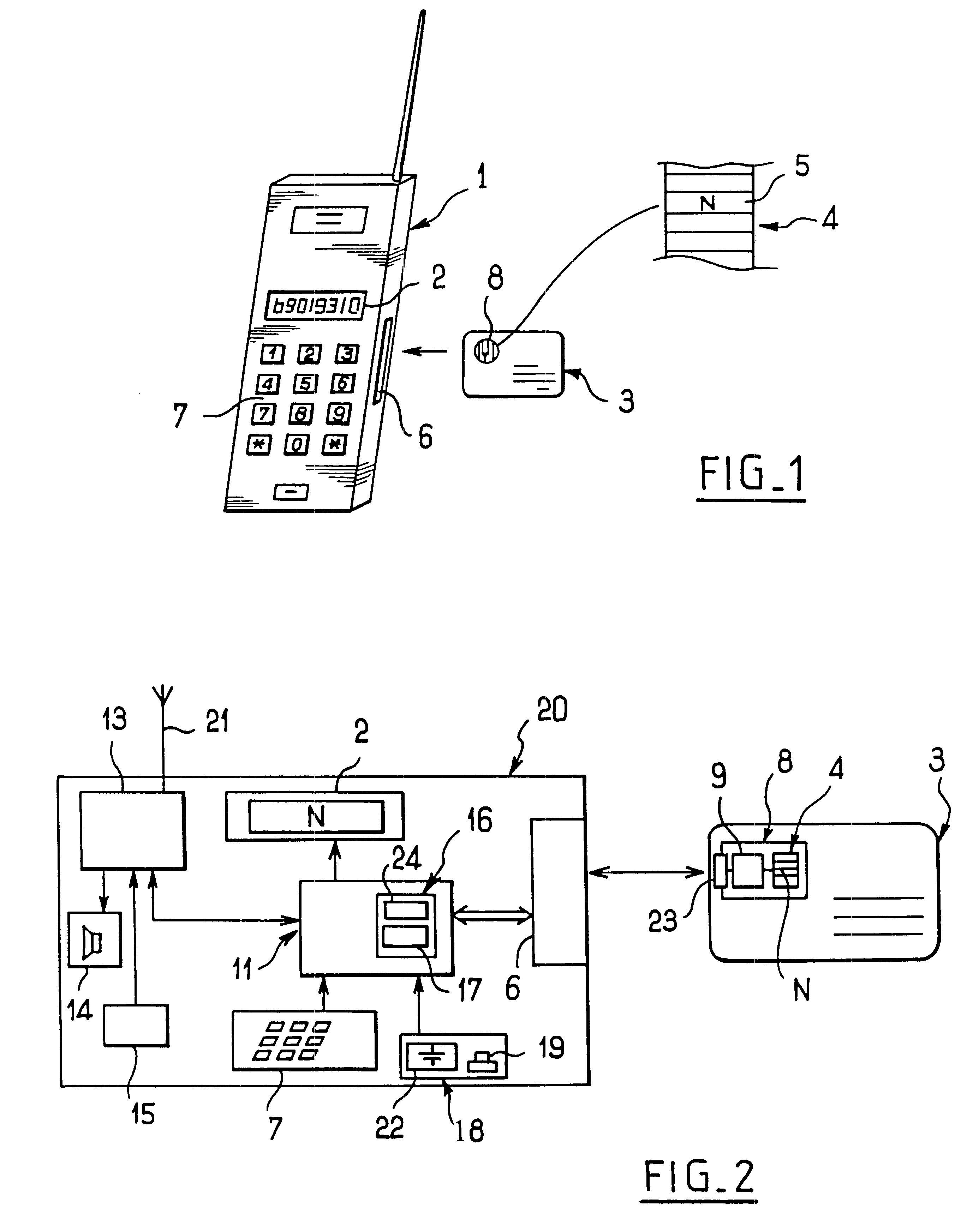 Method of delivering a telephone number associated with a telephone subscription, and telephone sets and mobile telephones implementing the method