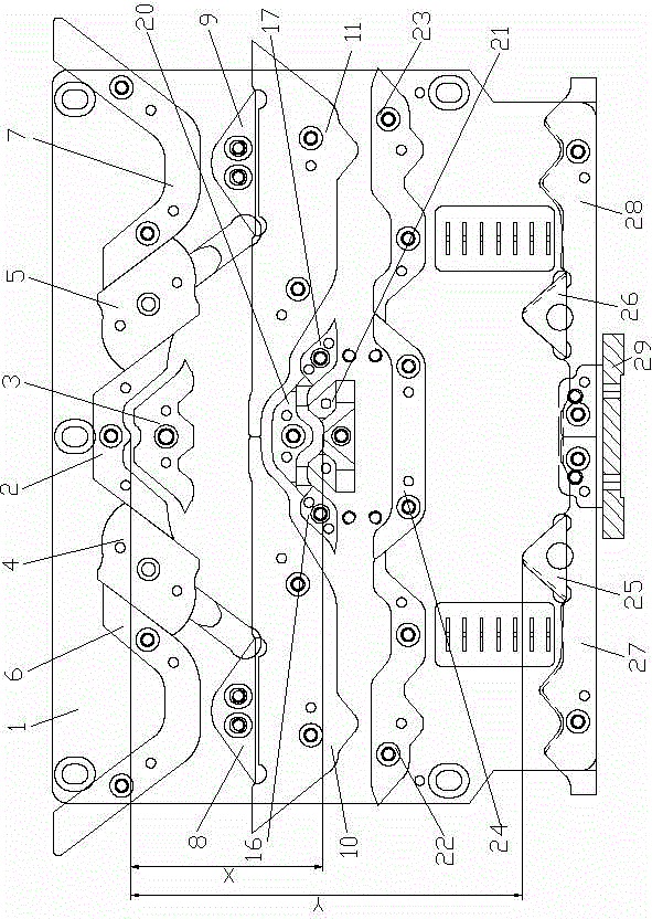 Single-system computerized flat knitting machine with double-system functions