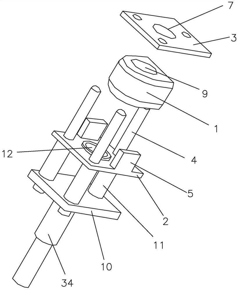 Auxiliary tooling for glue spraying of stabilizer bar bushing