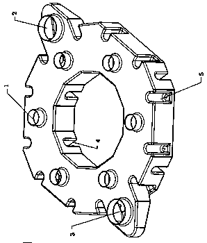 Oil-powered multi-rotor anti-fuel side flow six-in-one fuel tank