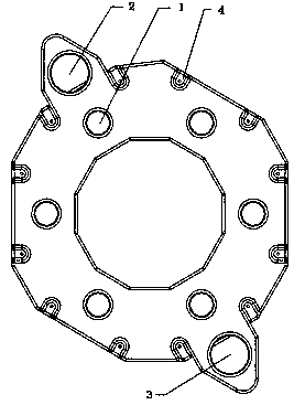 Oil-powered multi-rotor anti-fuel side flow six-in-one fuel tank