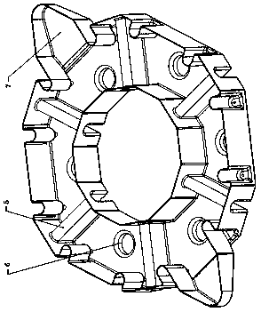 Oil-powered multi-rotor anti-fuel side flow six-in-one fuel tank