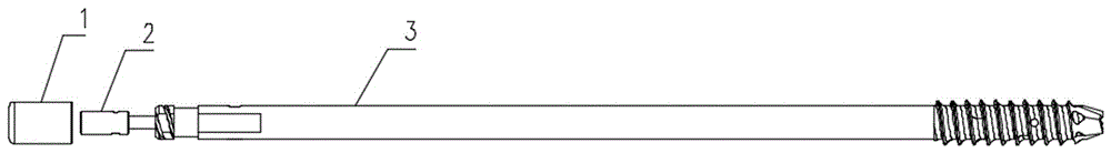 Anti-infection external fixation hollow spicule with tail cap and injection hole