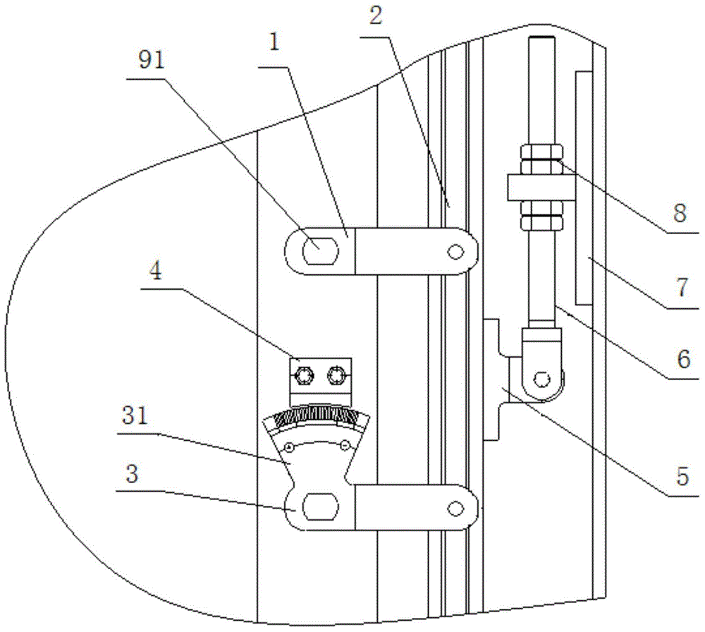 Adjustable stator blade linkage adjusting device