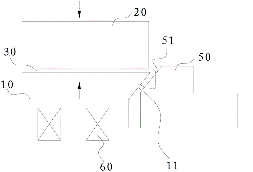 Continuous die using flanging knife flanging and sheet metal flanging processing method