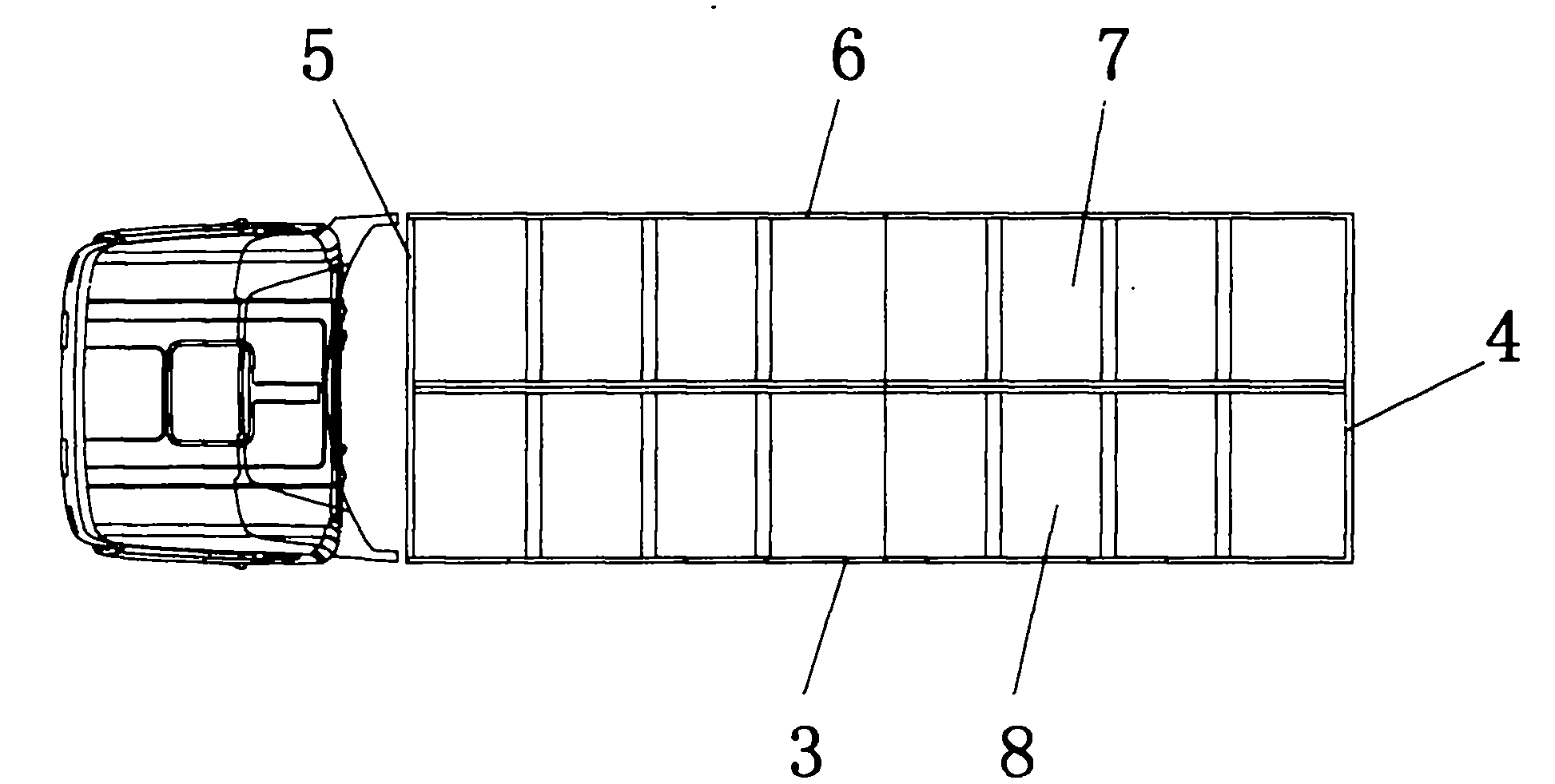 Unfolding high-voltage test car for electrical equipment