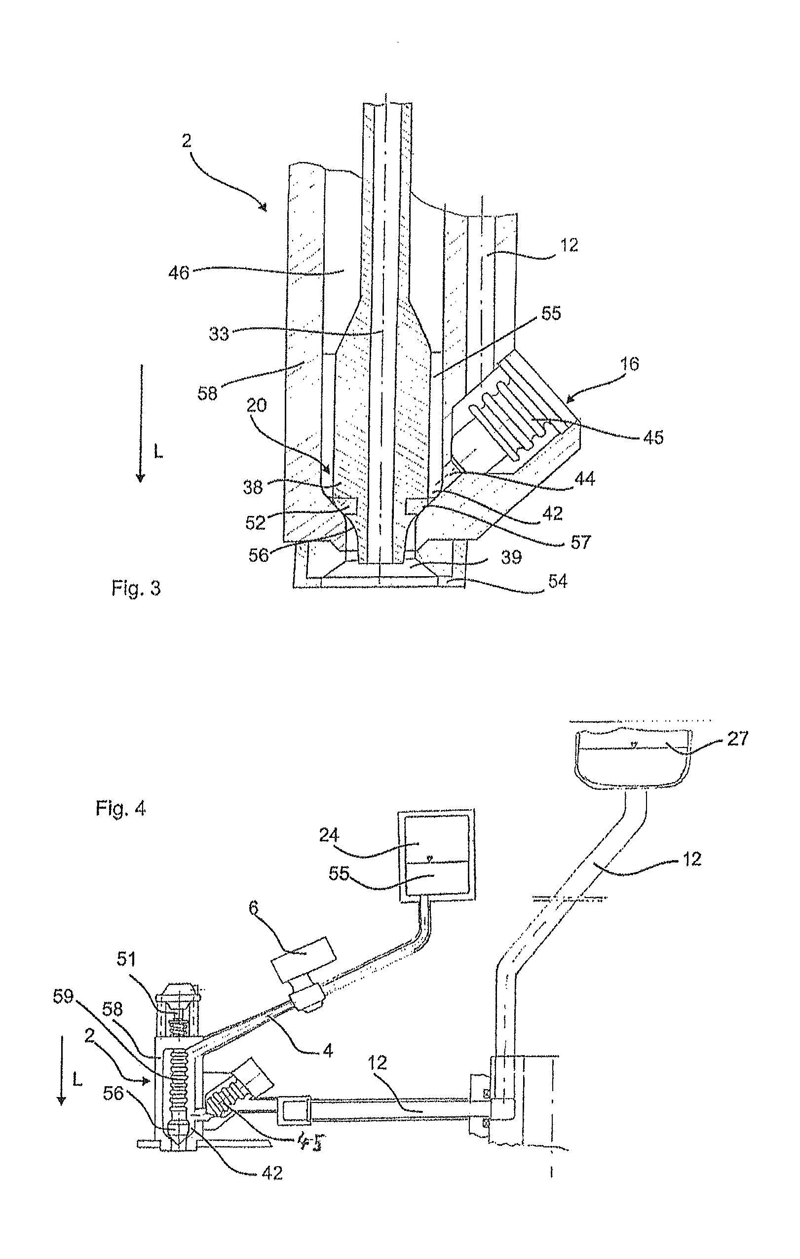 Filling device for filling containers