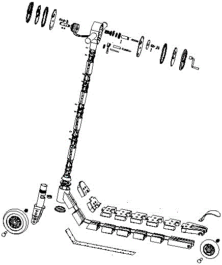 A folding scooter and its use method