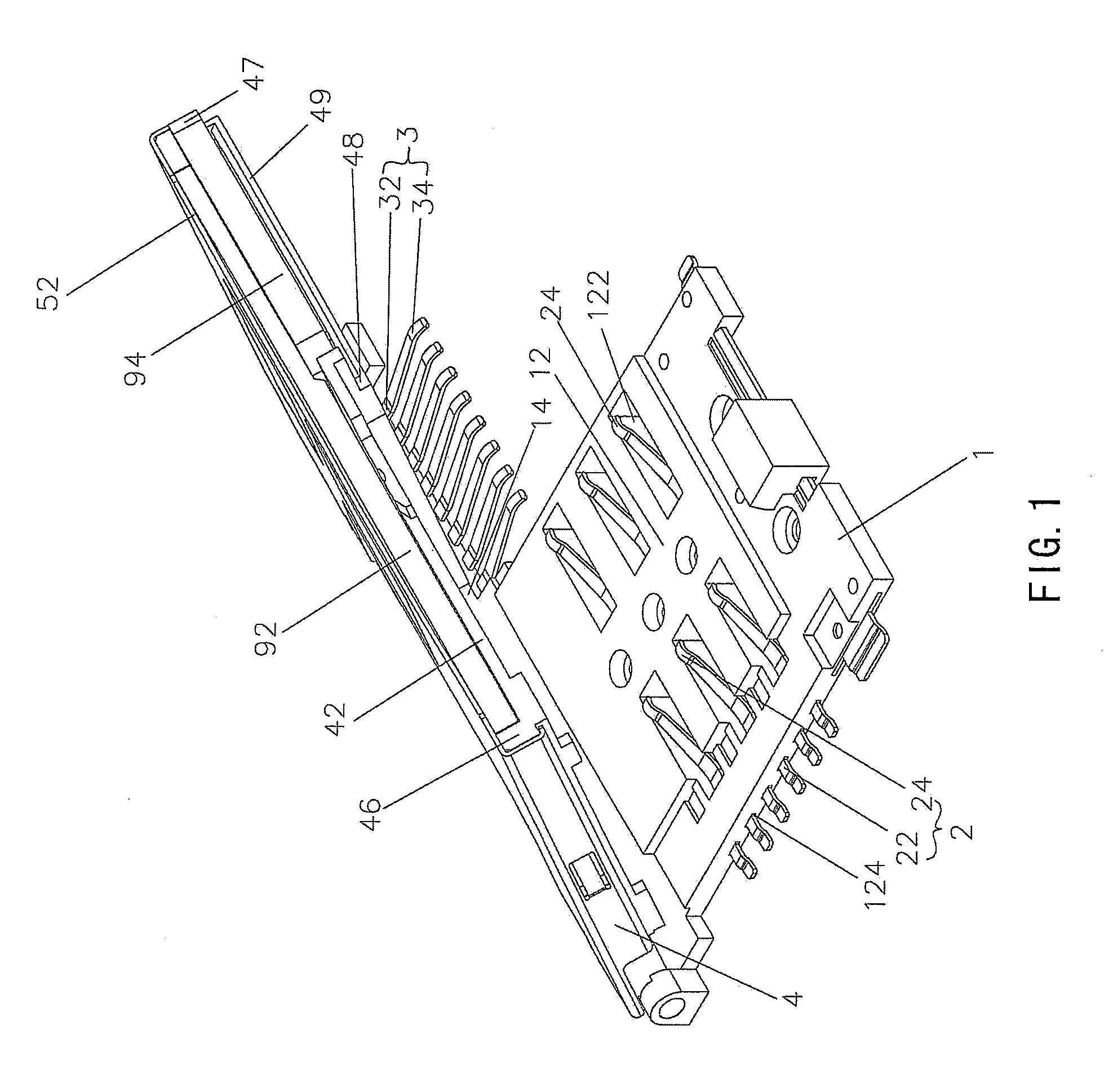 Two-in-one connector for both sim card of mobile phone and memory card