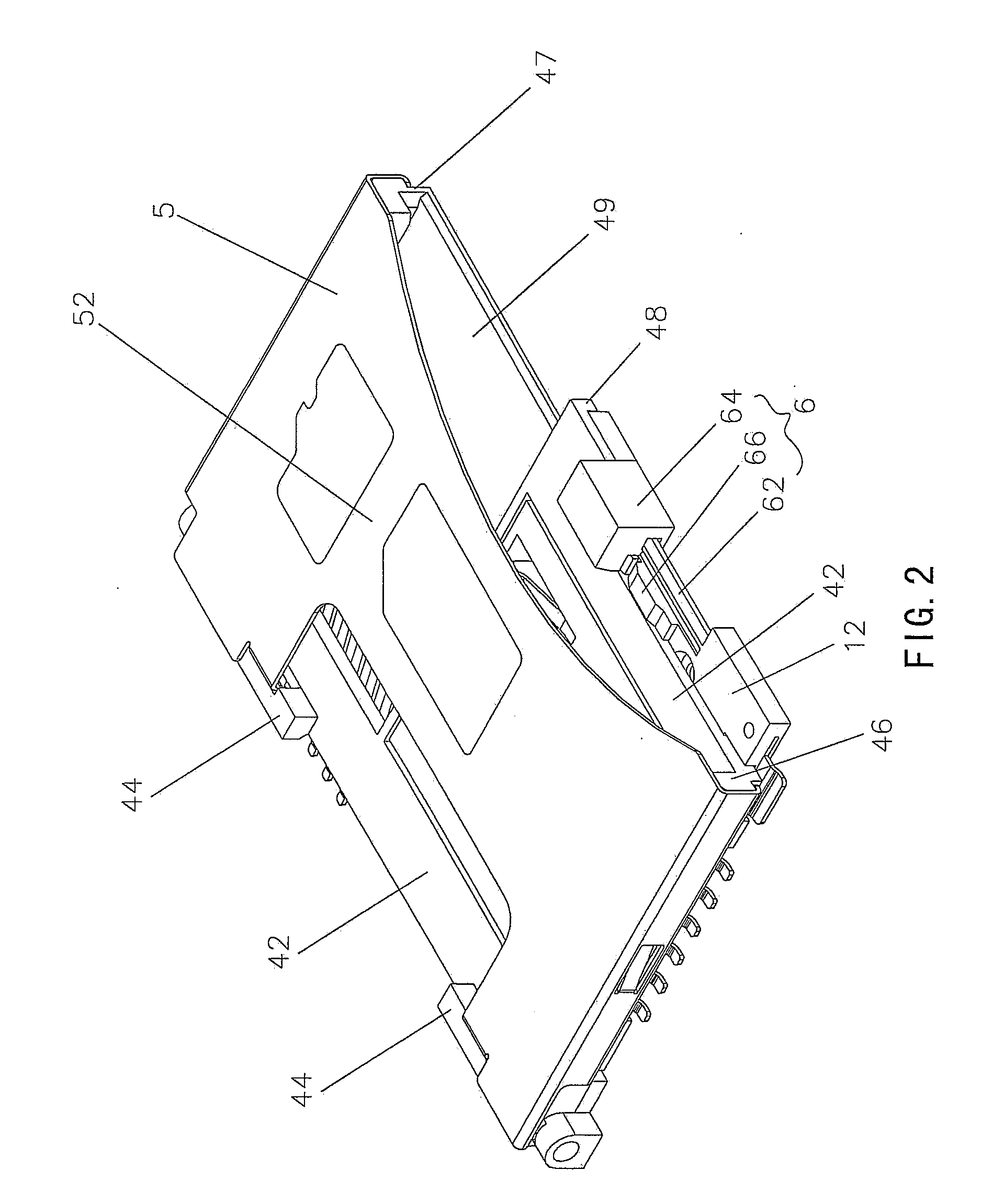 Two-in-one connector for both sim card of mobile phone and memory card