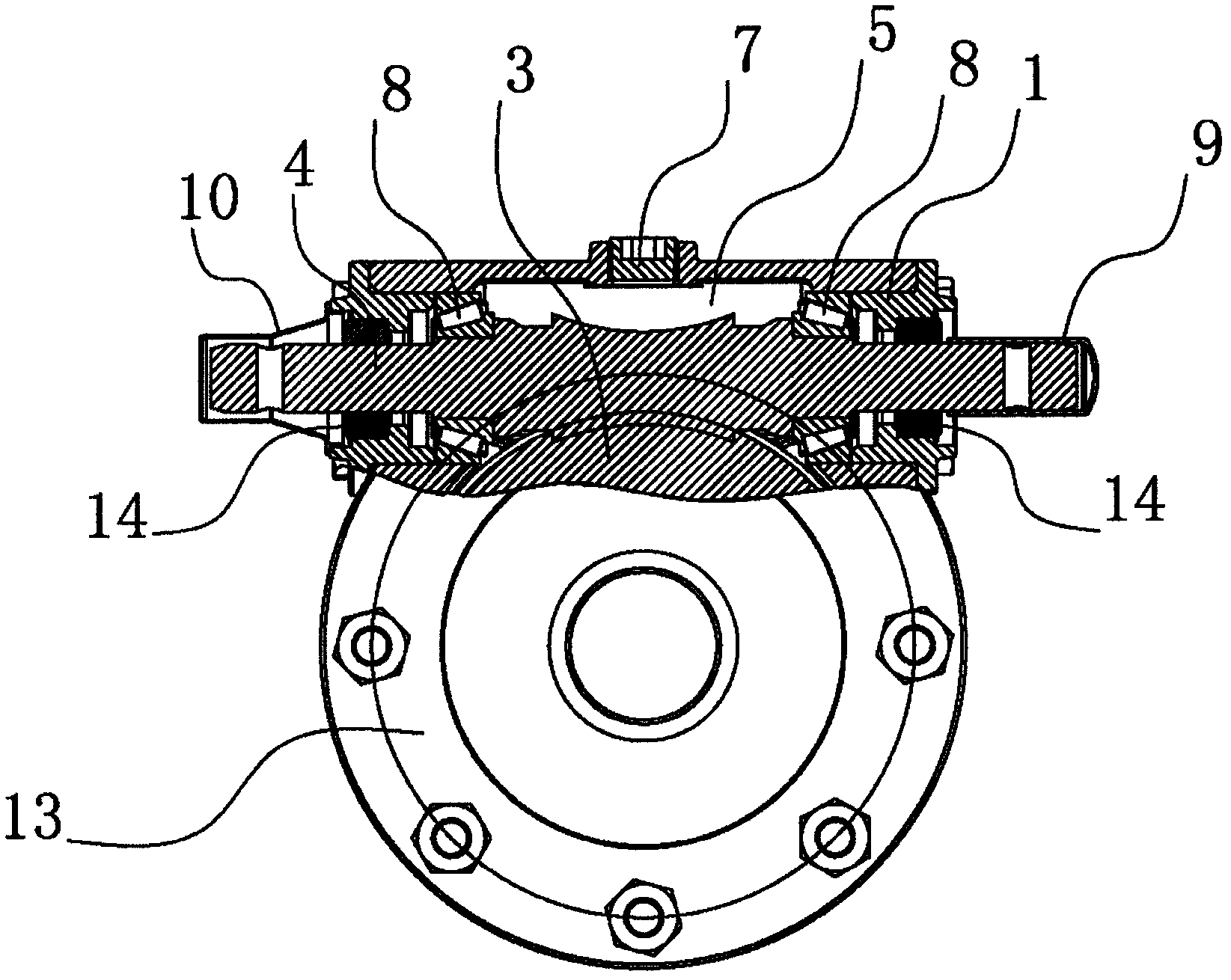 Secondary speed reduction box applied on agricultural irrigation driving equipment