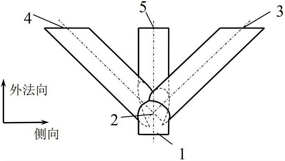 A Branched Film Hole Structure for Gas Turbine Engine Cooling