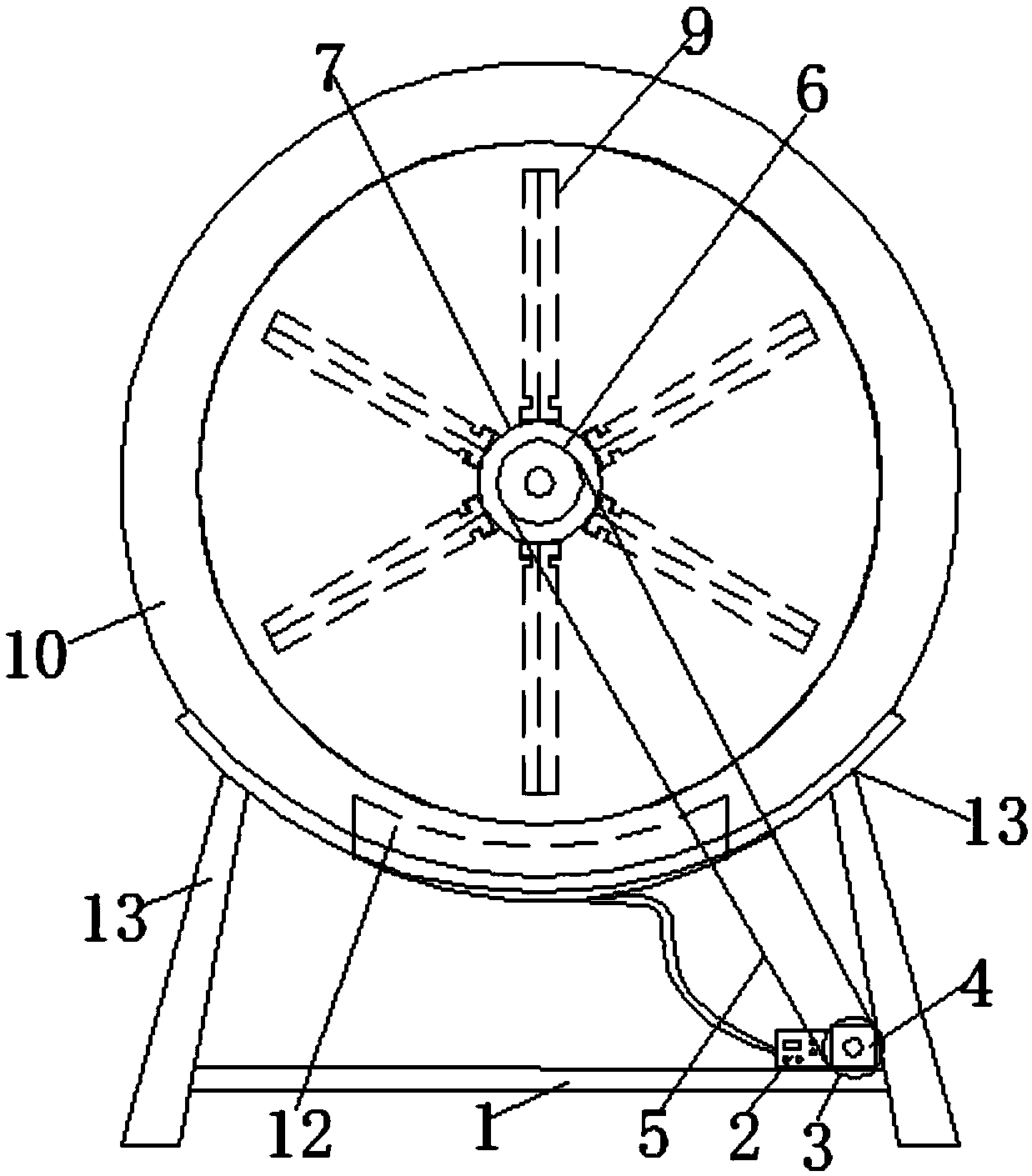 Overturning baking device in tea production