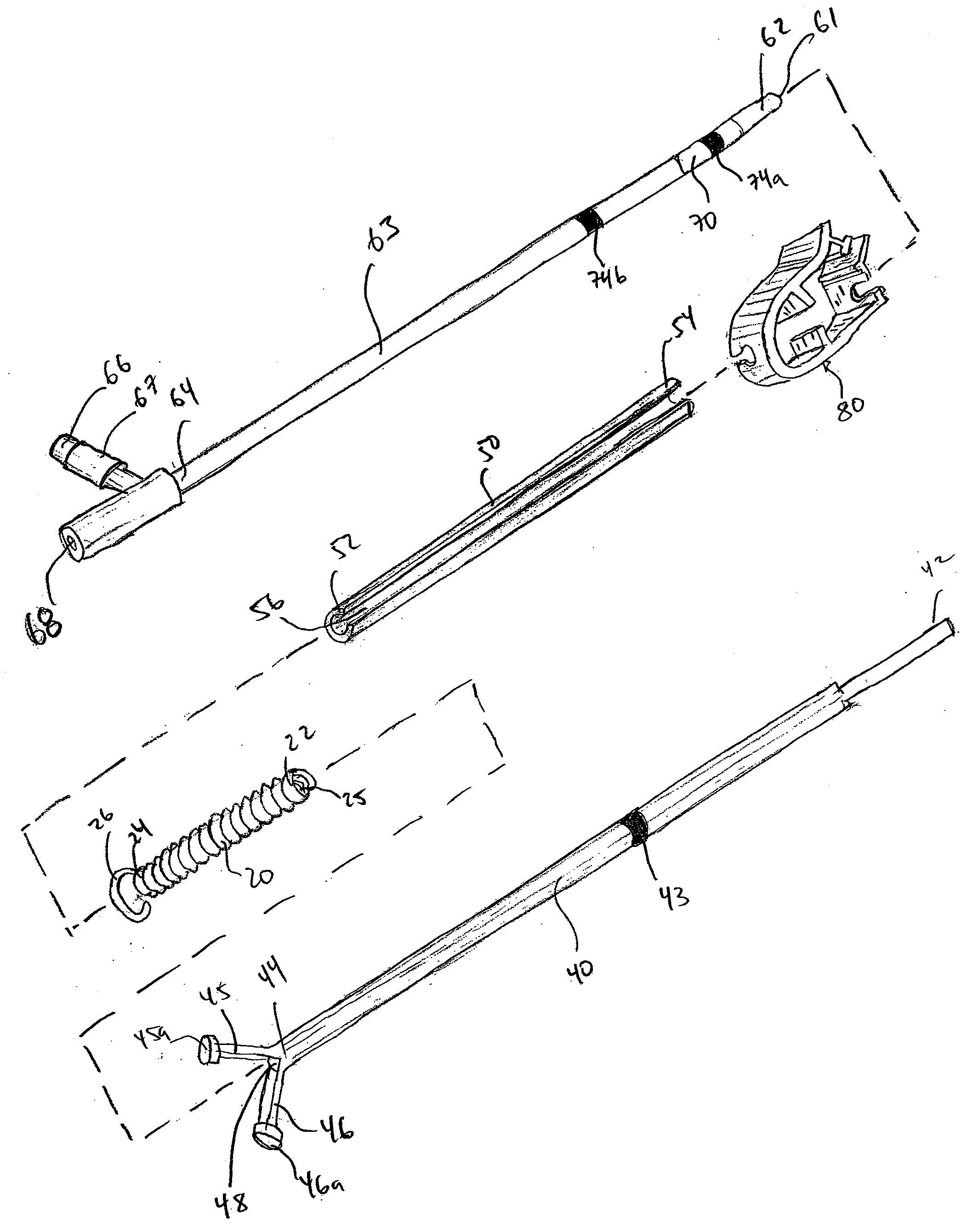 Prostatic stent placement device