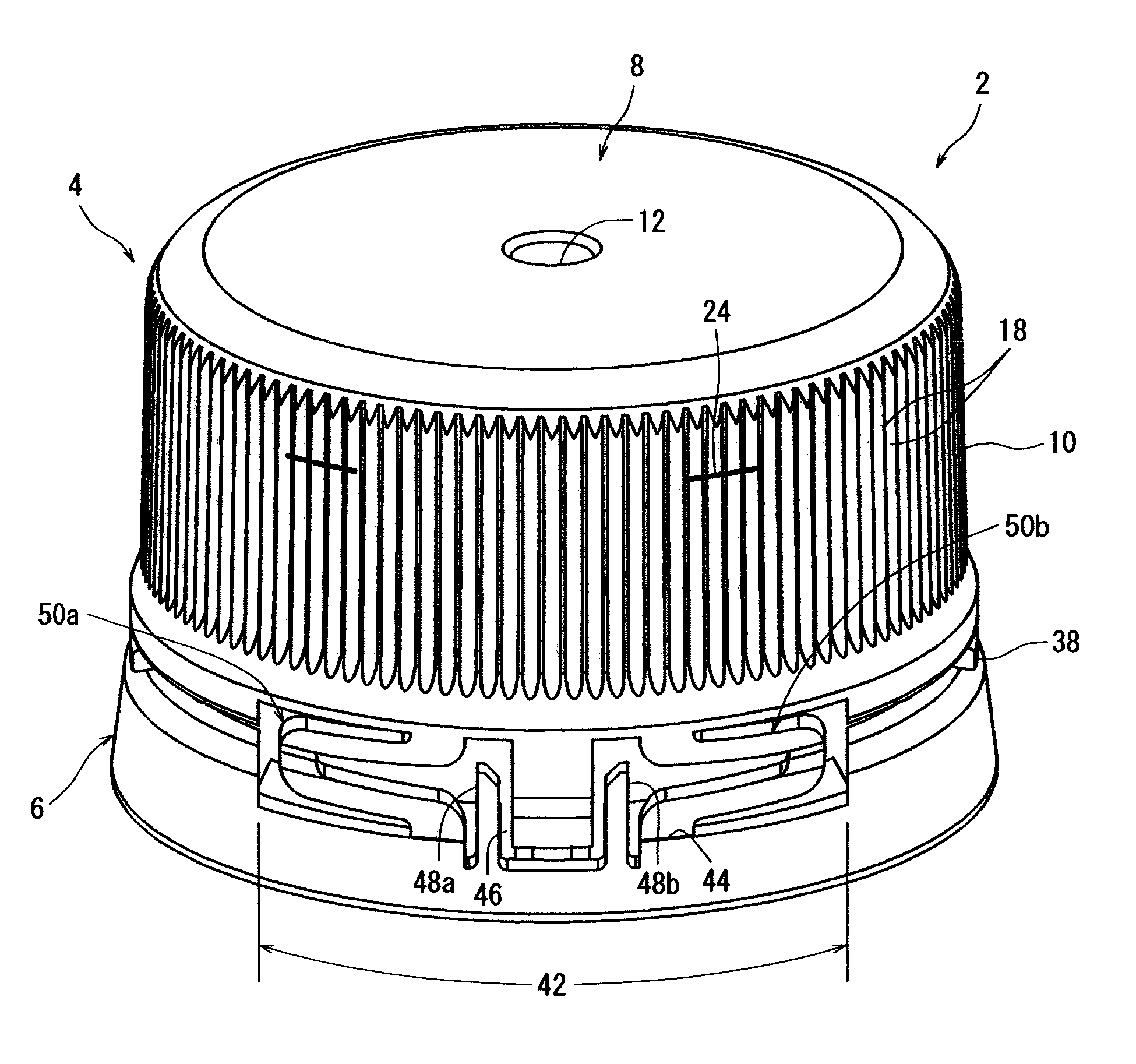 Synthetic resin container closure