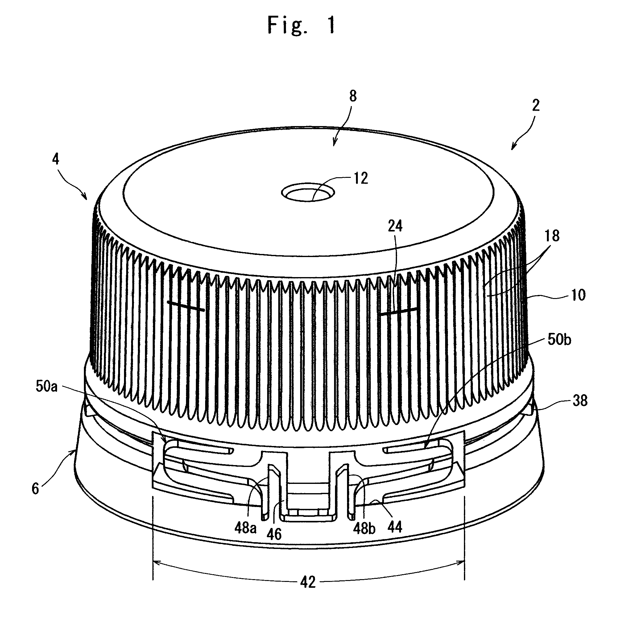 Synthetic resin container closure