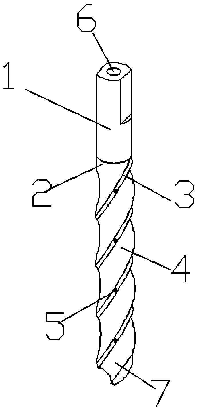 Hole forming drill bit with lubricating oil guide-in hole