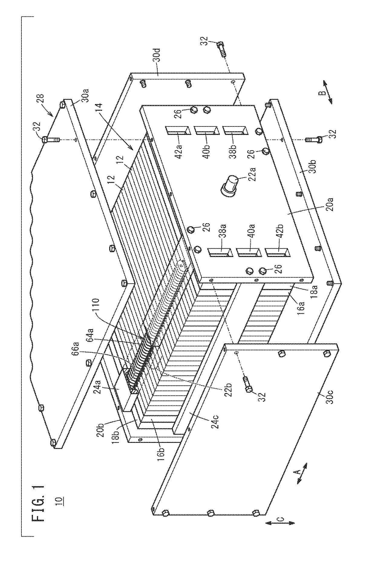 Fuel cell separator member and fuel cell stack