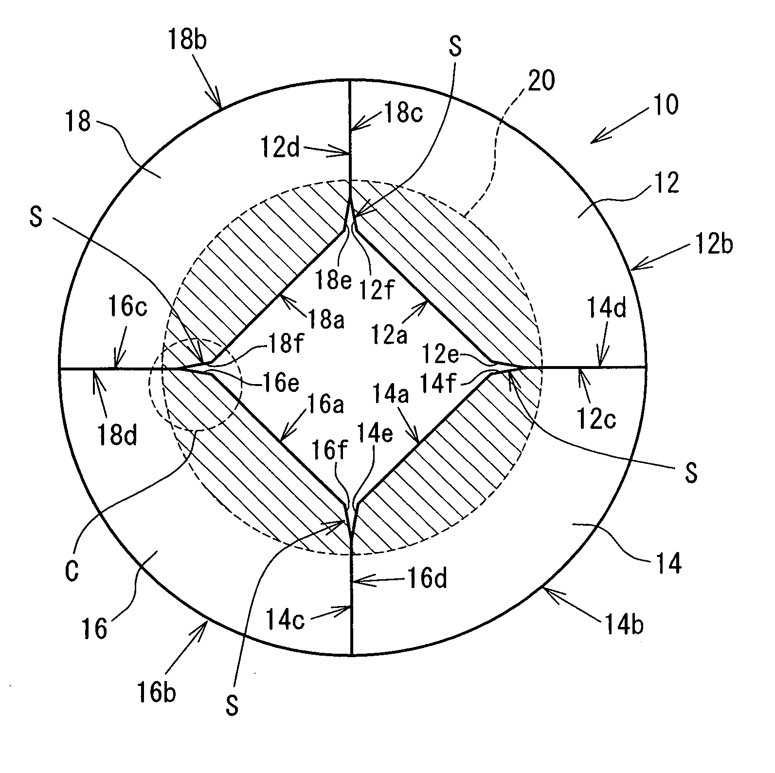 Segment type color wheel and manufacturing method of same