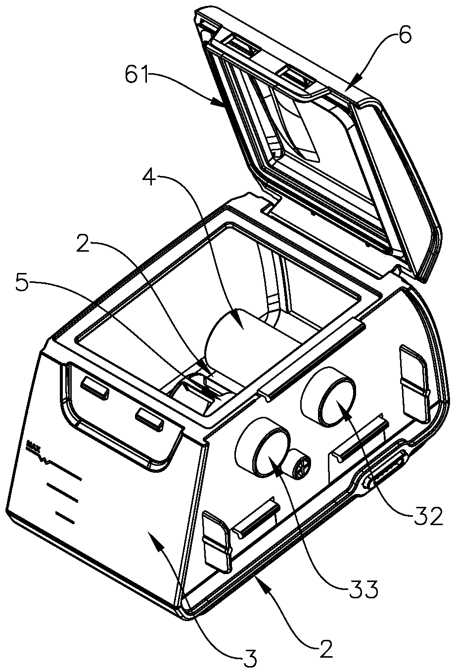 A humidifier for non-invasive ventilation