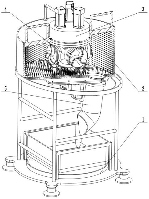 A fruit washing machine