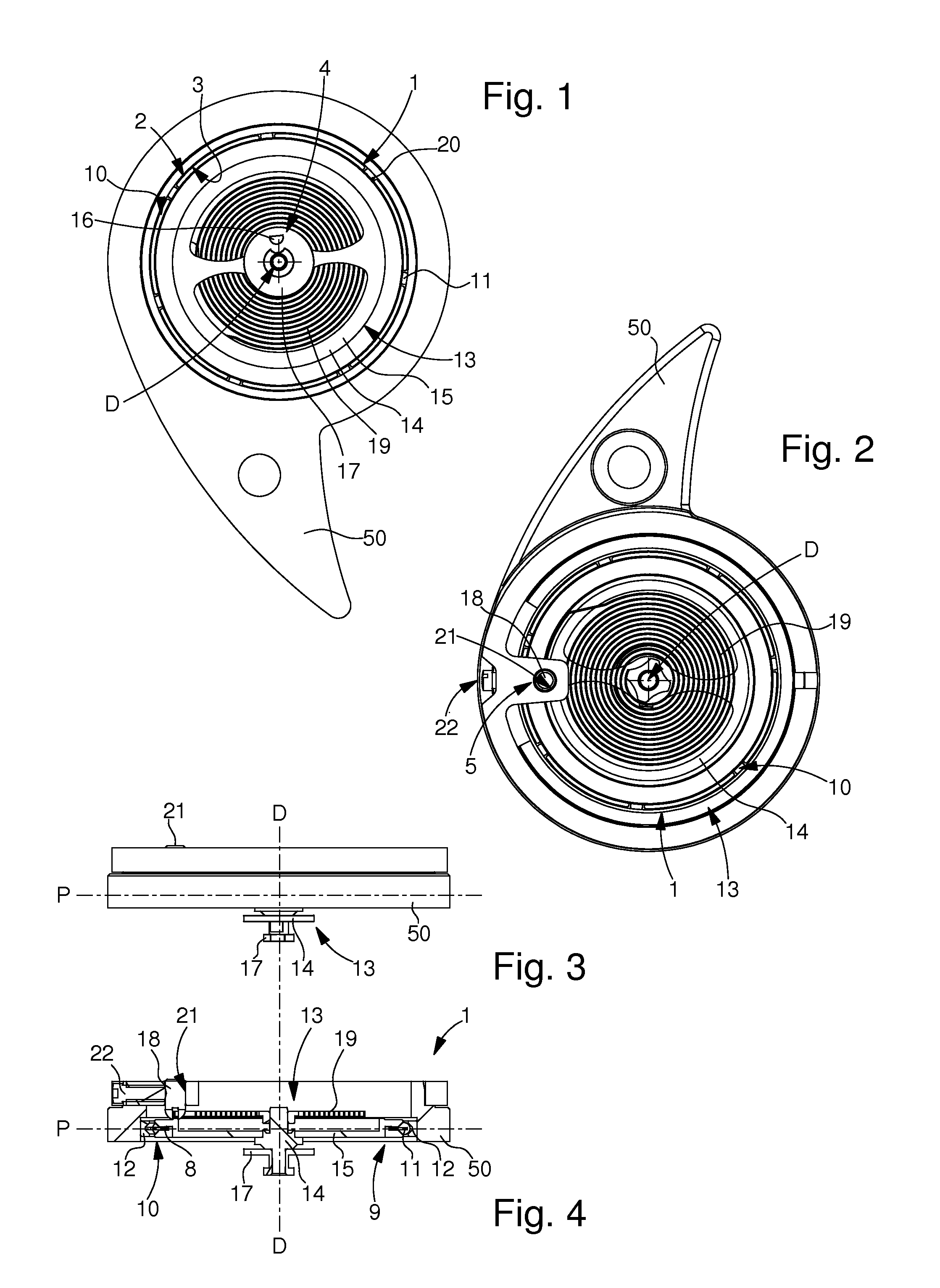 Timepiece wheel set with peripheral guiding