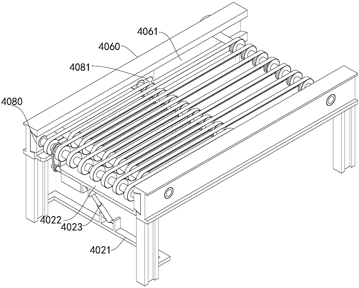 Corrugated paper product conveying line