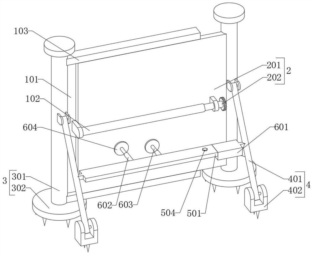 Foundation pit supporting structure for measuring parameters of foundation pit