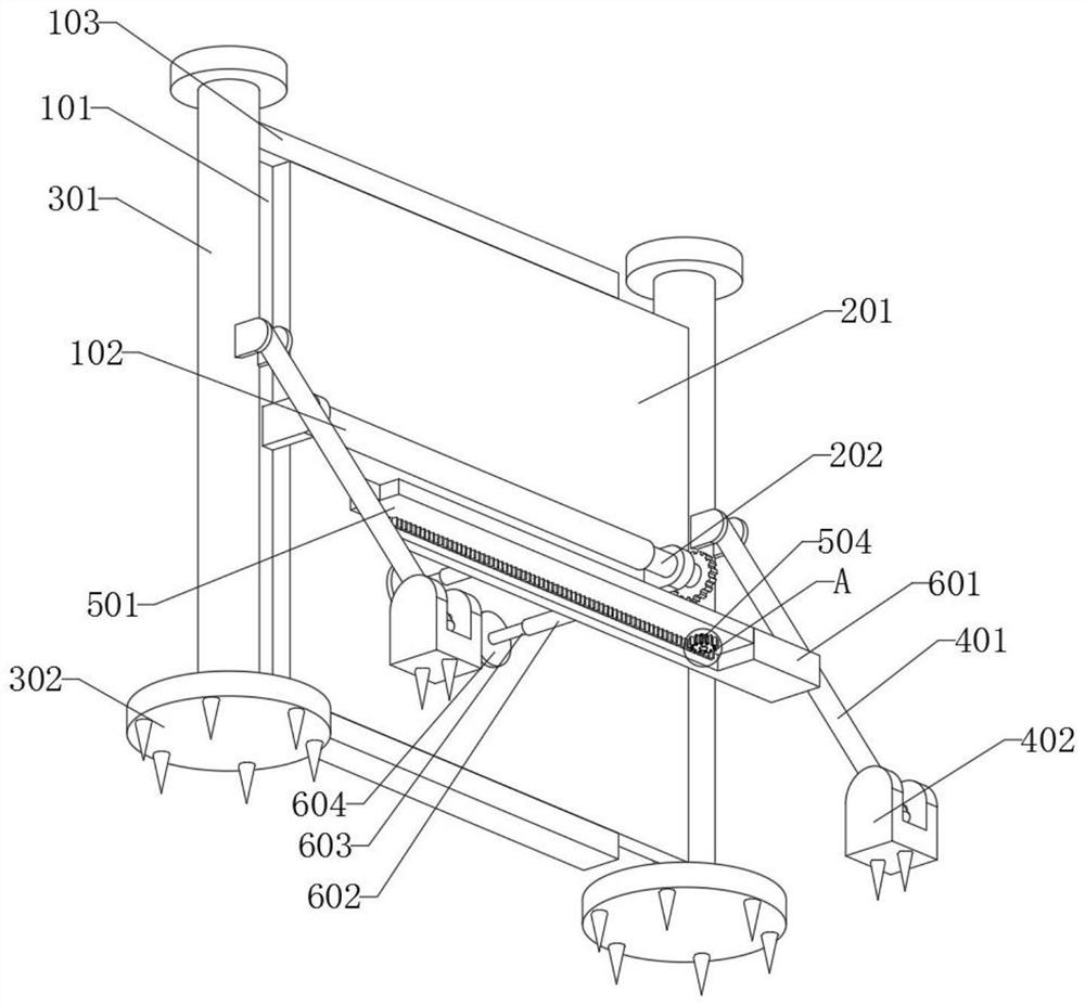 Foundation pit supporting structure for measuring parameters of foundation pit