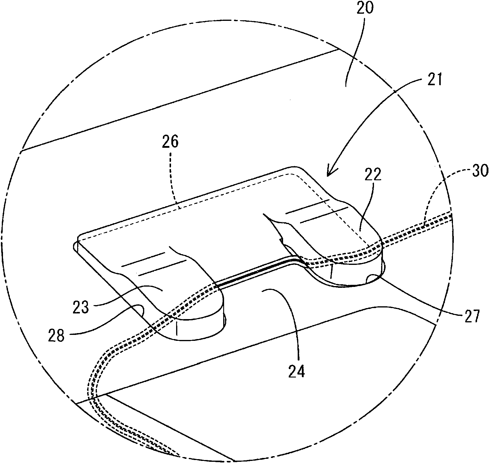 Fixing structure of wire harness