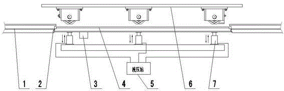 Lifting device for building material press rails