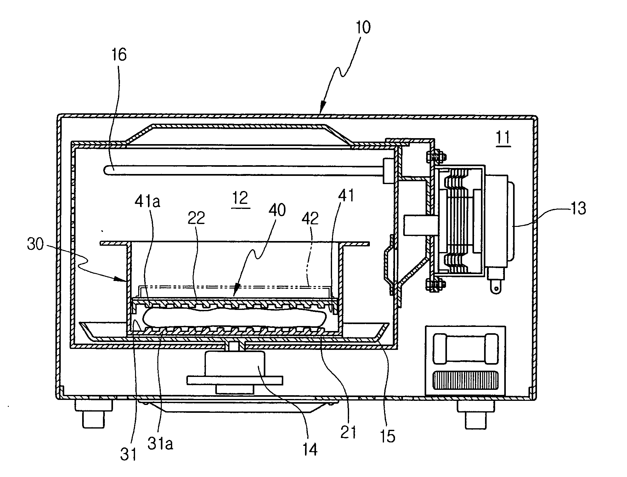 Microwaveable cooking container and microwave oven