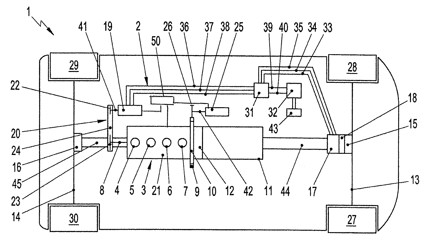 Drive system for a motor vehicle and motor vehicle having such a drive system