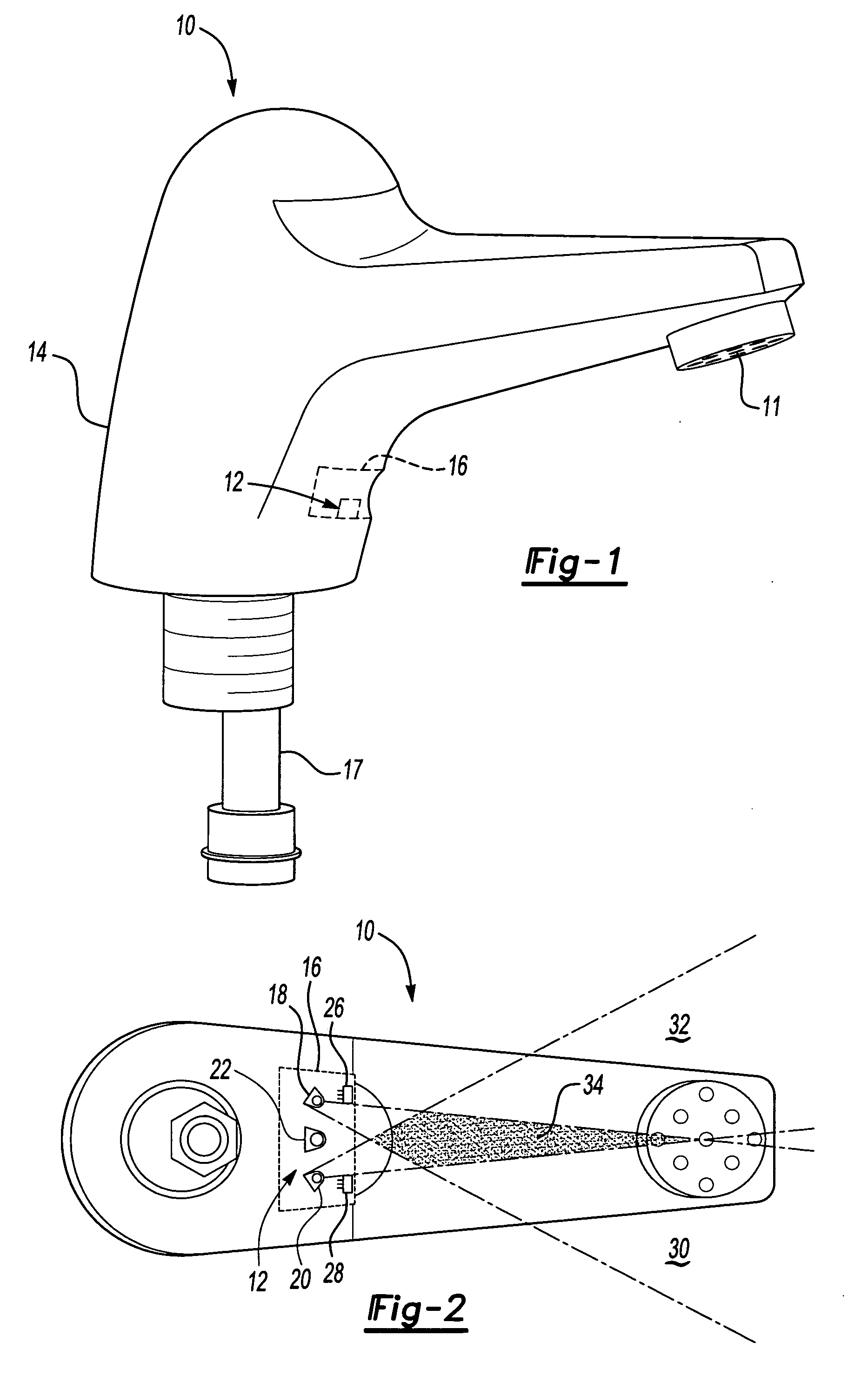 Control for an automatic plumbing device