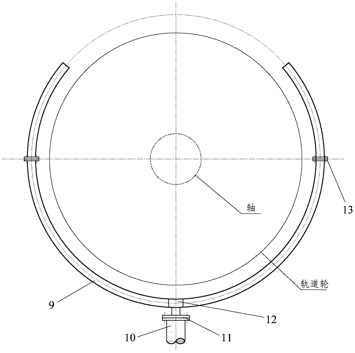 A combined track wheel and cooling device