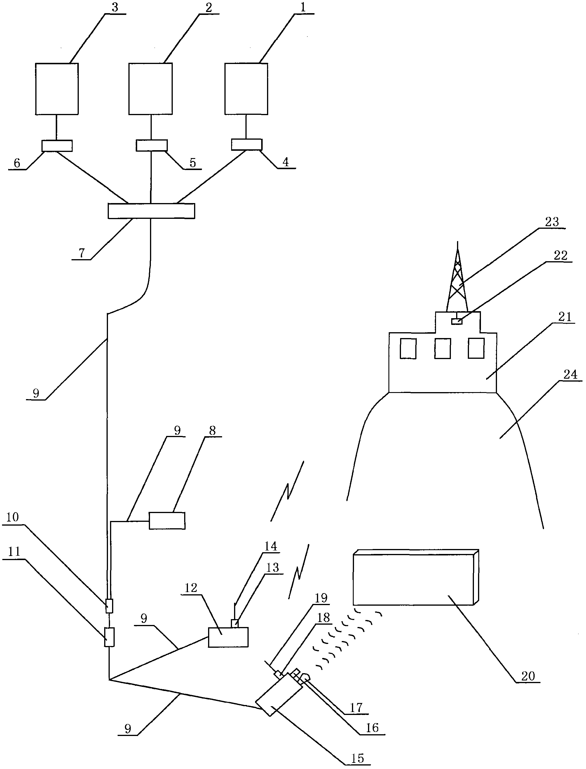 Electric supply installation applying light-wind-hydrogen new energy system on seismic telemetry instrument