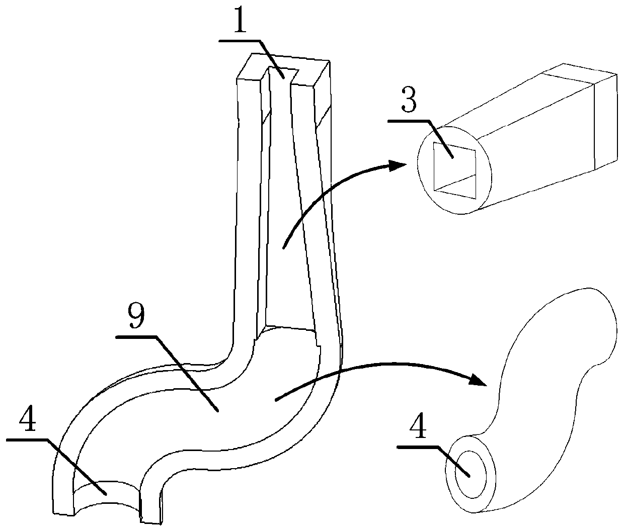 Rectangular waveguide radial power combiner