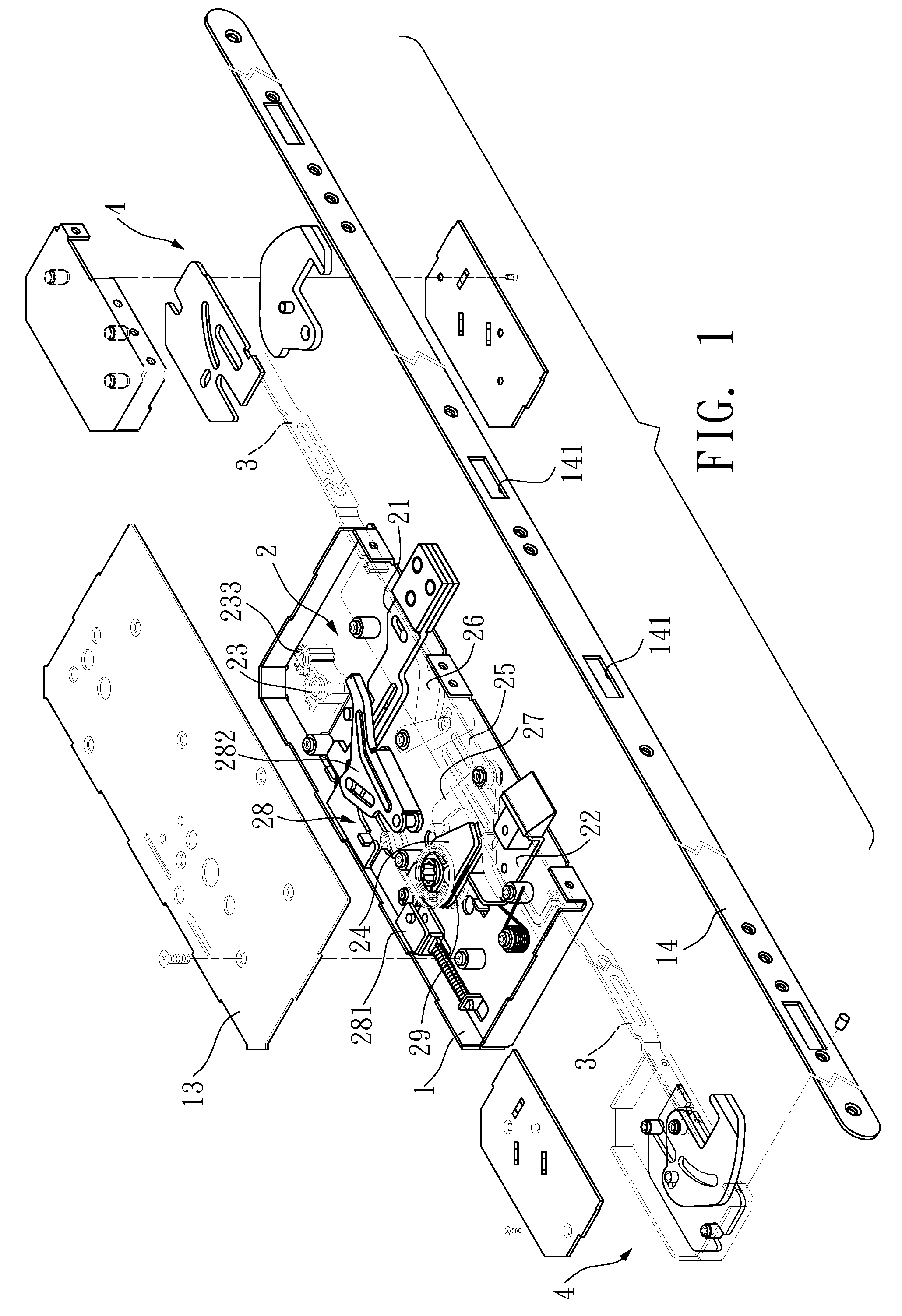 Door lock transmission structure