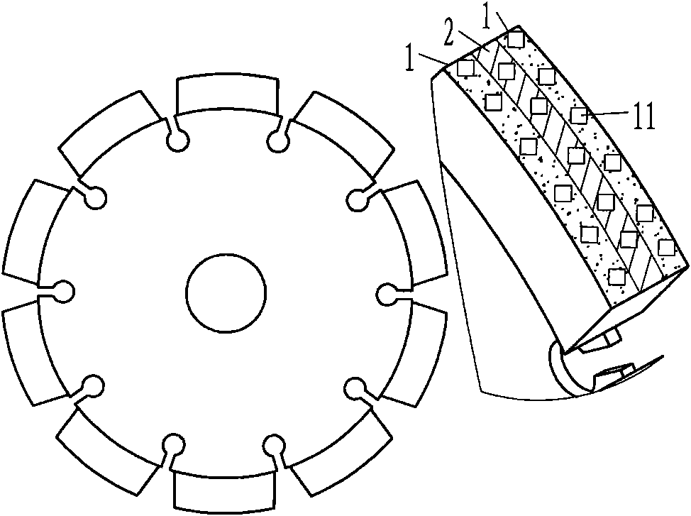 Brazing-hot pressing diamond tool and manufacturing method thereof