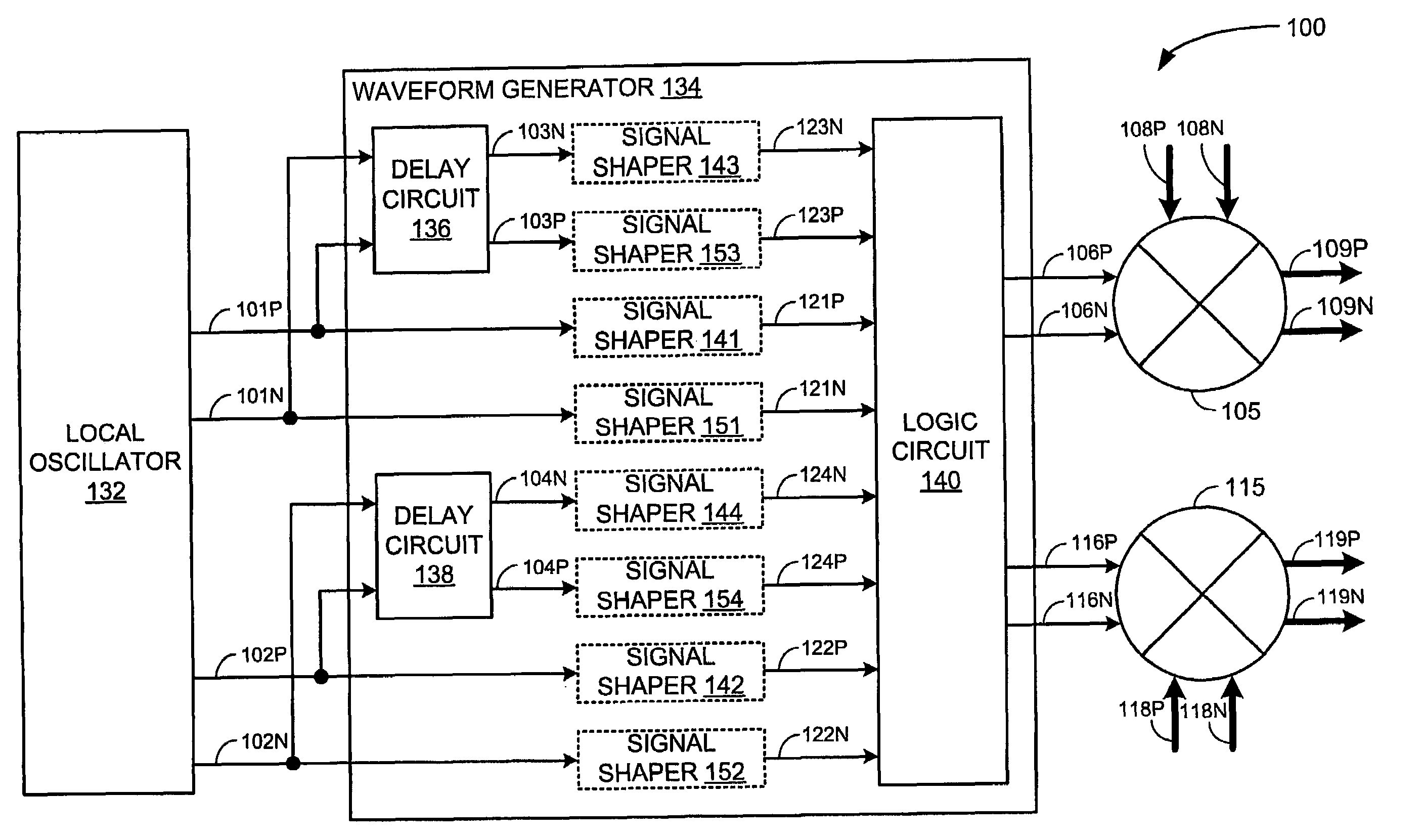 Integrated circuit and methods for third sub harmonic up conversion and down conversion of signals