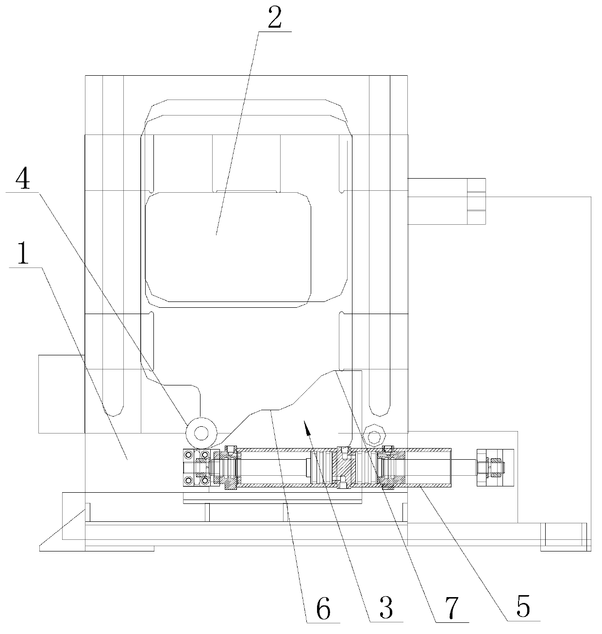 Die elevating device applied to tube bending machine