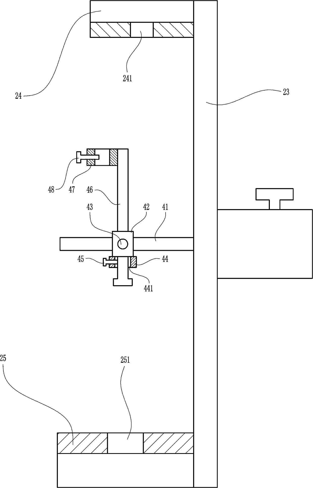 Adjustable inspecting device for ophthalmology department