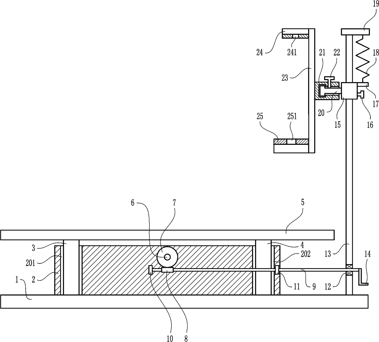 Adjustable inspecting device for ophthalmology department