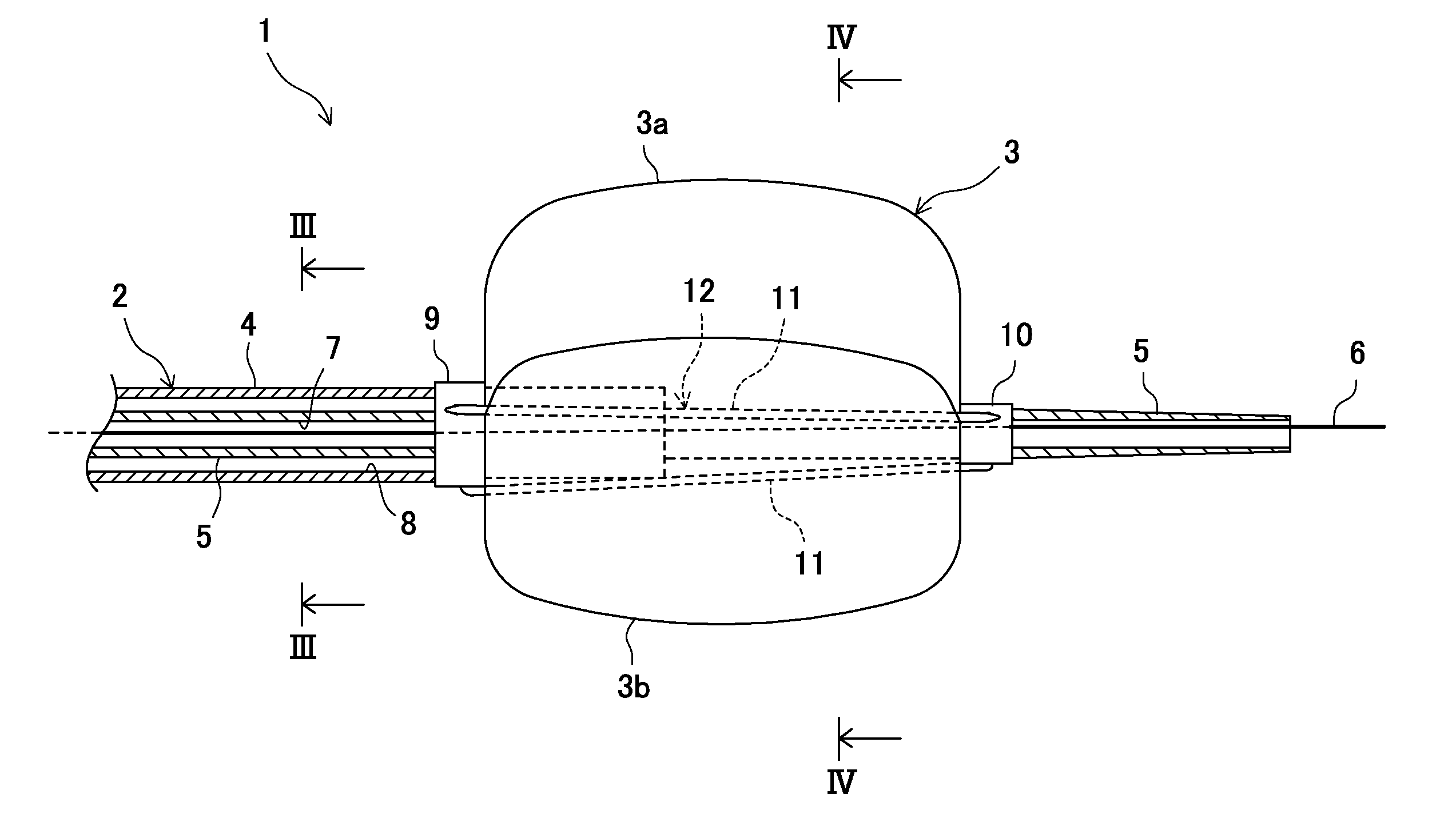 Body fluid flow non-interrupting type balloon catheter