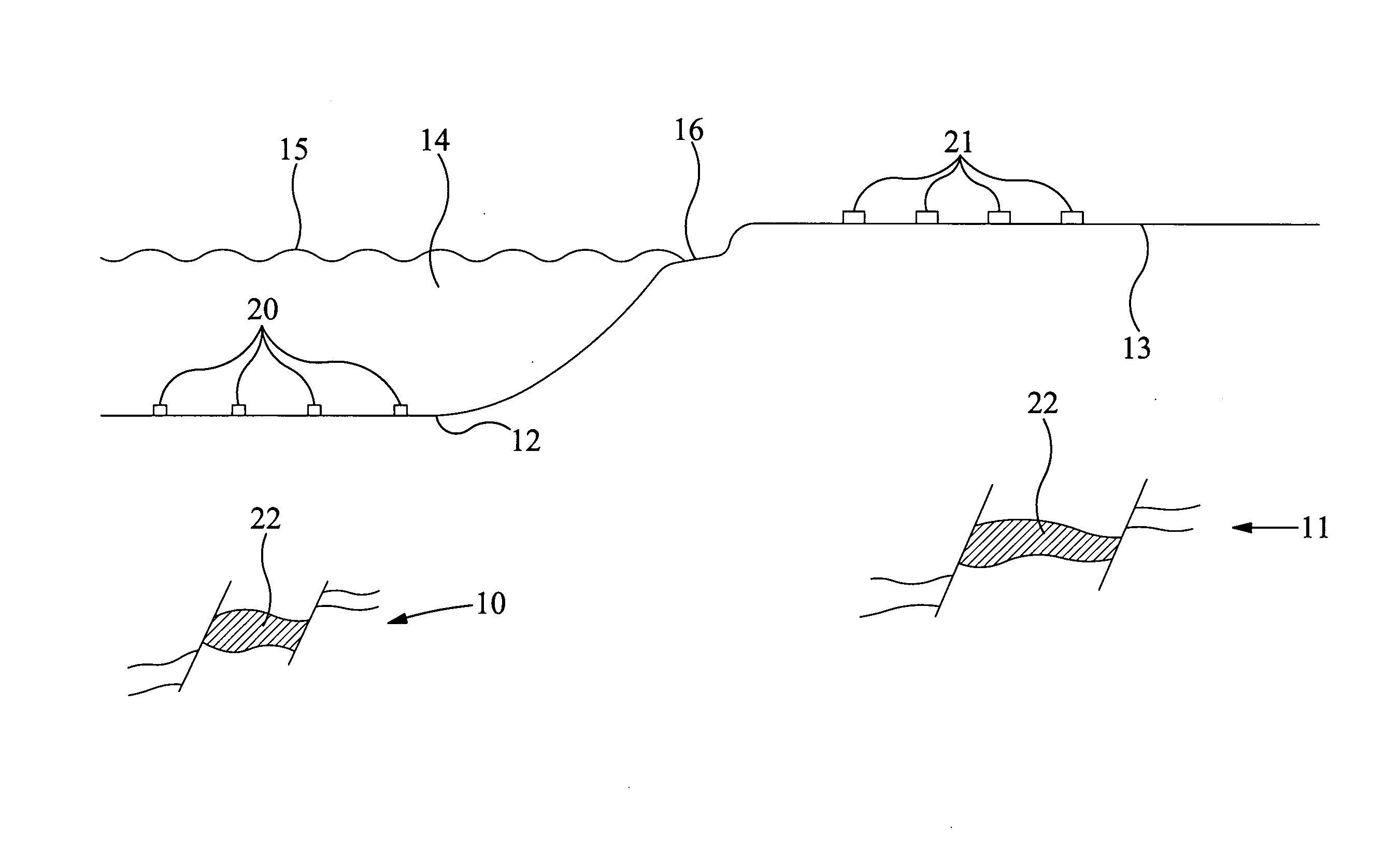 Method of and apparatus for exploring a region below a surface of the earth