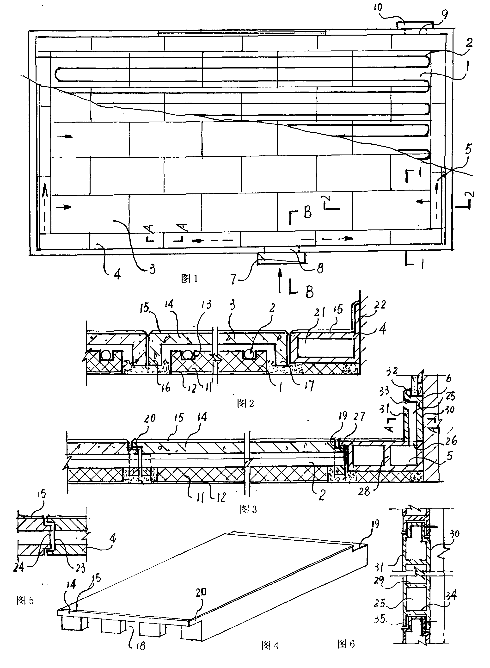 Novel ground radiation air-conditioning ground surface