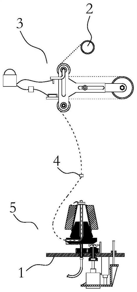 A two-for-one twister with automatic brake for broken yarn