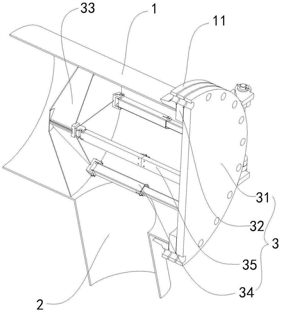 Discharging control device for particle materials in chemical reaction tower