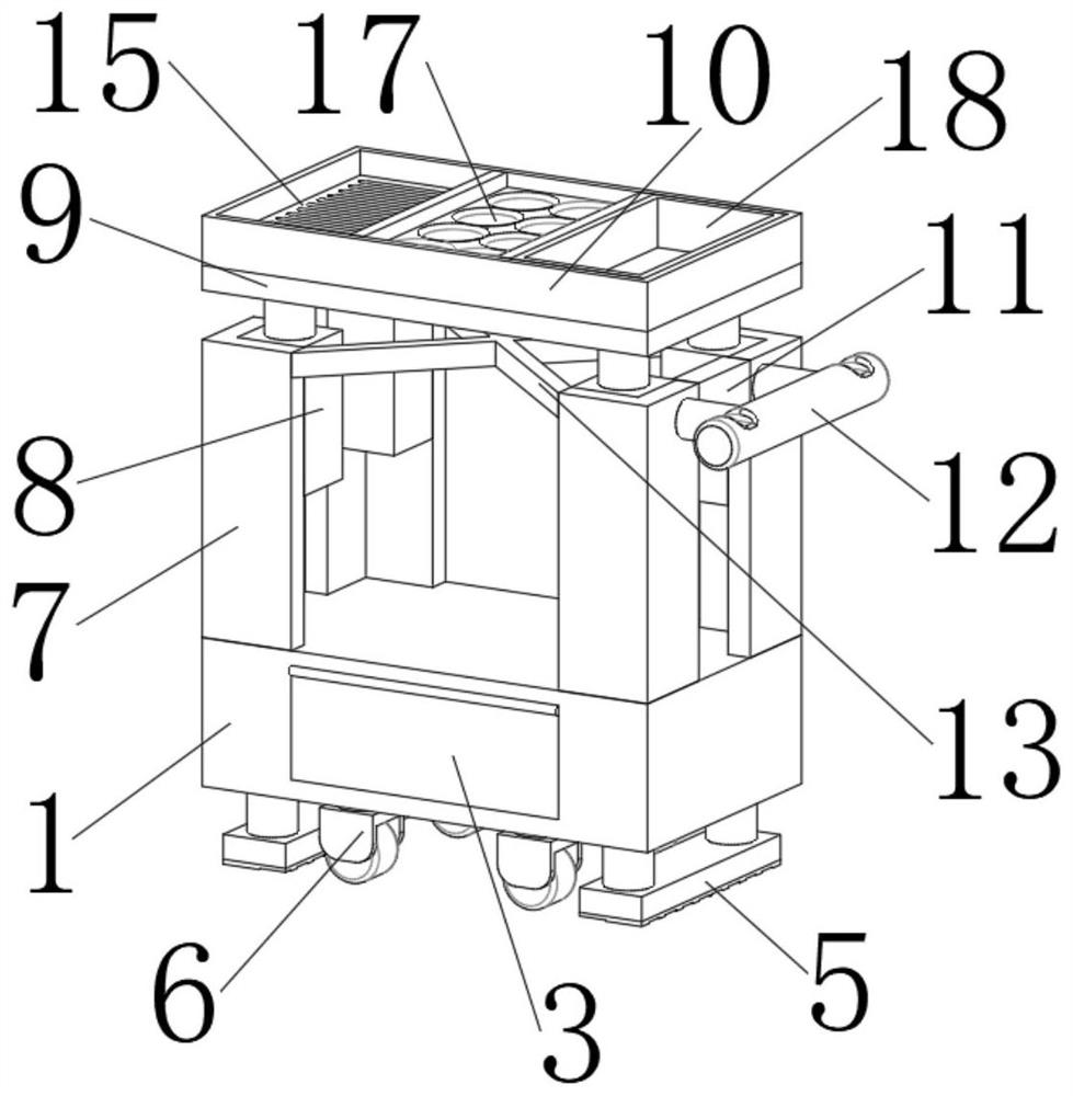 Surgery auxiliary frame with stable structure for gastrointestinal surgery